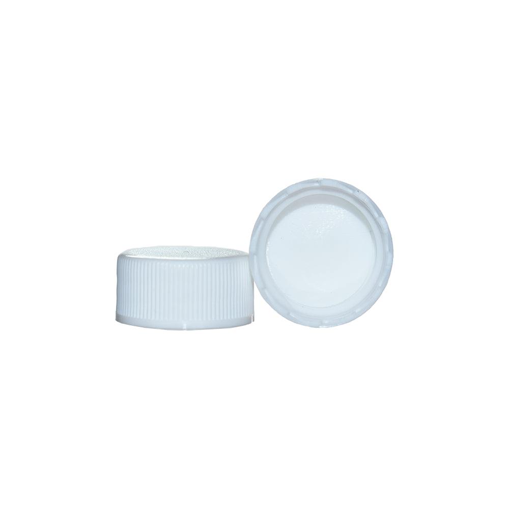 1 oz. Clear Boston Round with White Cap (20/400) (V7) (V1)