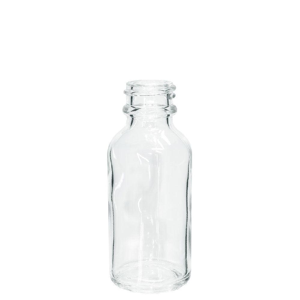 1 oz. Clear Boston Round with White Child-Resistant Cap (20/400) (V7) (V1)