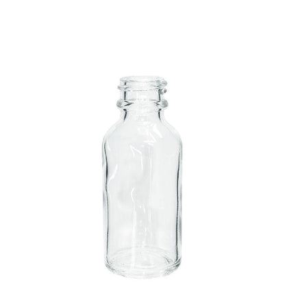 1 oz. Clear Boston Round with White Child-Resistant Cap (20/400) (V7) (V1)