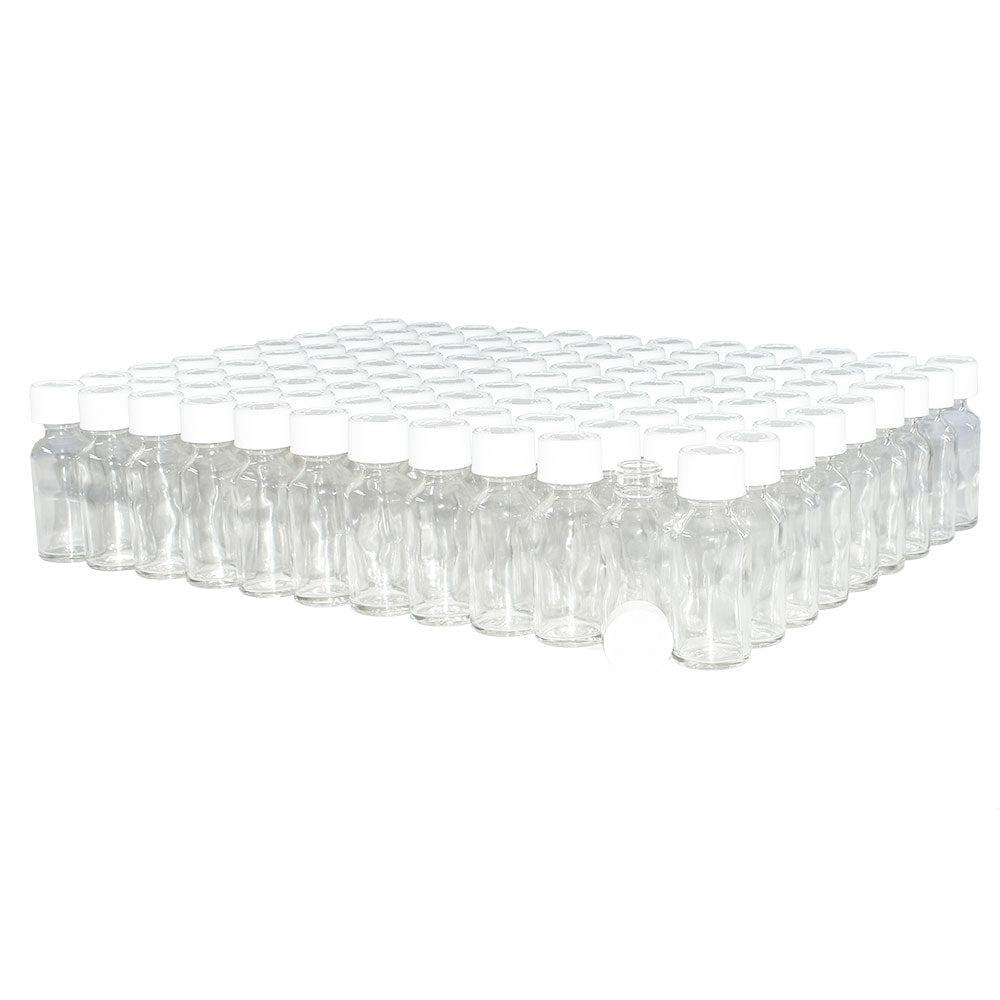 1 oz. Clear Boston Round with White Child-Resistant Cap (20/400) (V7) (V1)