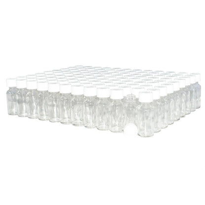 1 oz. Clear Boston Round with White Child-Resistant Cap (20/400) (V7) (V1)
