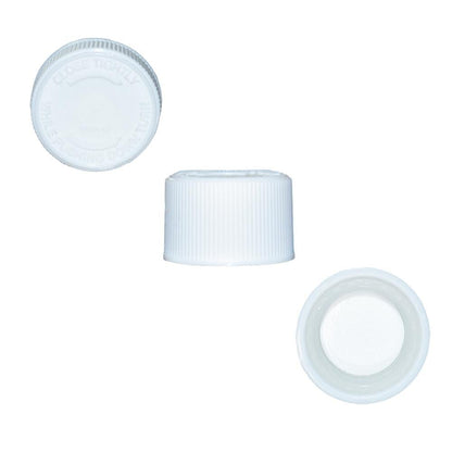 1 oz. Clear Boston Round with White Child-Resistant Cap (20/400) (V8) (V1)