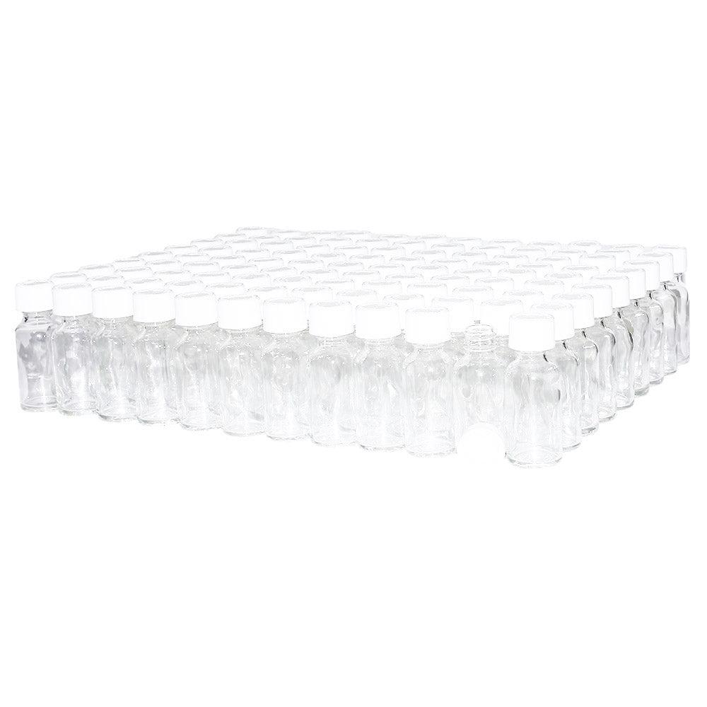 1 oz. Clear Boston Round with White Child-Resistant Cap (20/400) (V8) (V1)