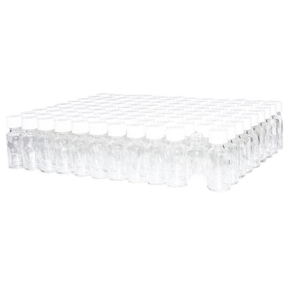 1 oz. Clear Boston Round with White Child-Resistant Cap (20/400) (V8) (V1)
