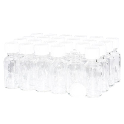 1 oz. Clear Boston Round with White Child-Resistant Cap (20/400) (V8) (V1)