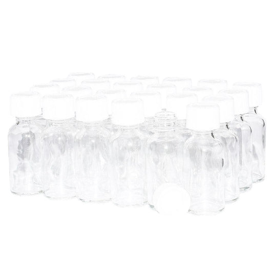 1 oz. Clear Boston Round with White Child-Resistant Cap (20/400) (V8) (V1)