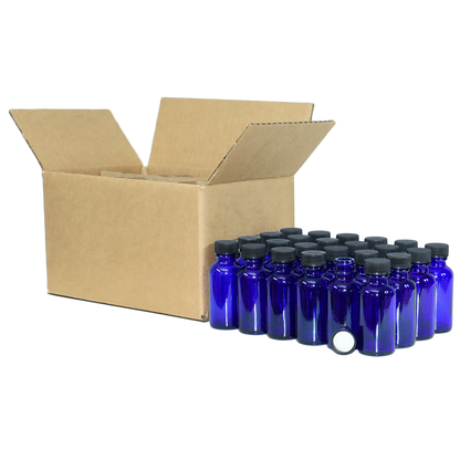 1 oz. Cobalt Blue Boston Round with Black Cap (20/400) (V23) (V6)