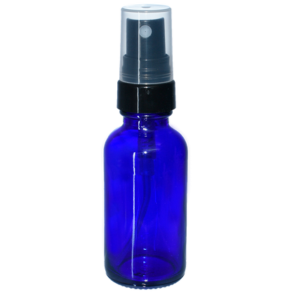 1 oz. Cobalt Blue Boston Round with Black Fine-Mist Sprayer (Smooth) (.16 ml Per Spray) (20/400) (V23) (V20)