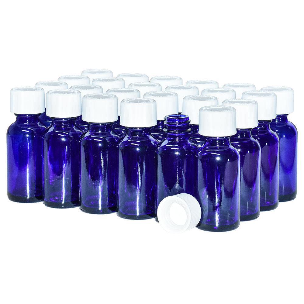 1 oz. Cobalt Blue Boston Round with White Child-Resistant Cap (20/400) (V23) (V1)