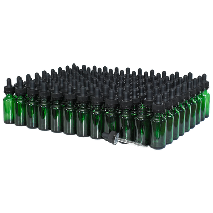 1 oz. Green Boston Round with Black Child-Resistant Dropper (20/400) (V23) (V8)