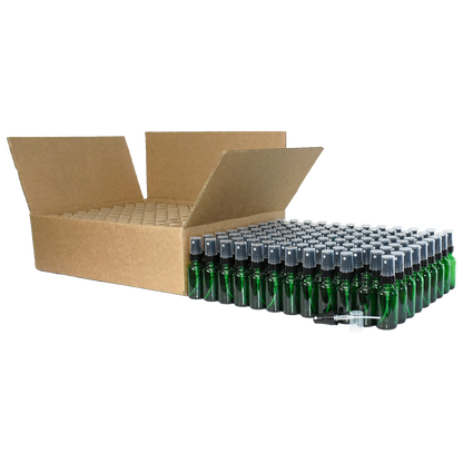 1 oz. Green Boston Round with Black Fine-Mist Sprayer (Smooth) (.16 ml Per Spray) (20/400) (V23) (V20)