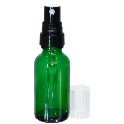 1 oz. Green Boston Round with Black Fine-Mist Sprayer (Smooth) (.16 ml Per Spray) (20/400) (V23) (V20)