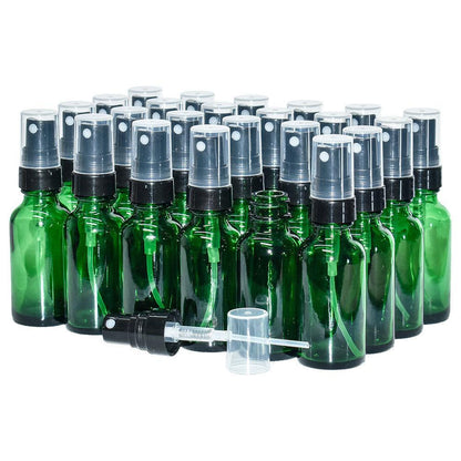 1 oz. Green Boston Round with Black Fine-Mist Sprayer (Smooth) (.16 ml Per Spray) (20/400) (V23) (V20)