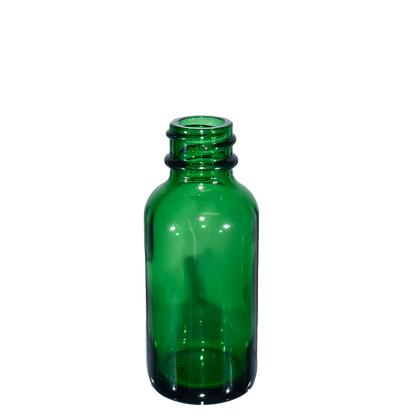 1 oz. Green Boston Round with Black Glass Dropper (20/400) (V23) (V20)