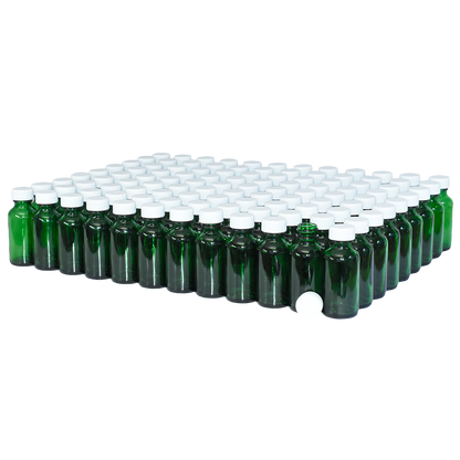 1 oz. Green Boston Round with White Cap (20/400) (V23) (V1)