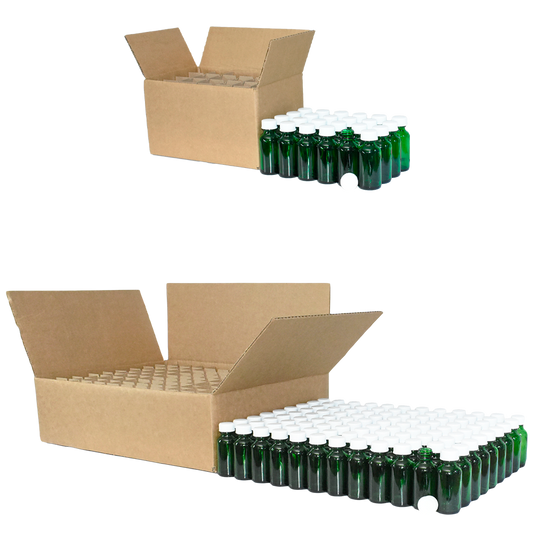 1 oz. Green Boston Round with White Poly Cone Cap (20/400) (V23) (V20)