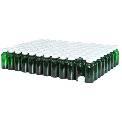 1 oz. Green Boston Round with White Poly Cone Cap (20/400) (V23) (V20)