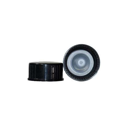 1 oz. Amber Boston Round with Black Poly Cone Cap (20/400) (V8) (V20)
