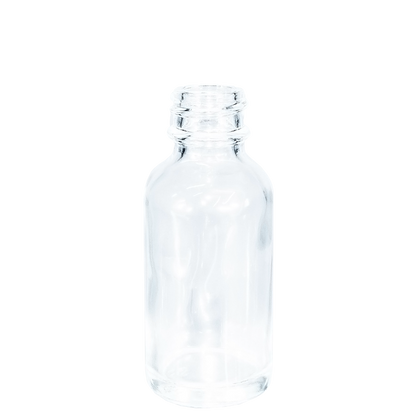 1 oz. Clear Boston Round with Black Child-Resistant Cap (20/400) (V8) (V6)