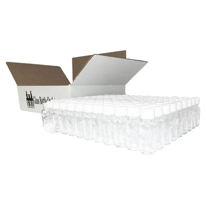 1 oz. Clear Boston Round with Reducer and White Child-Resistant Cap (20/400) (V8) (V1)
