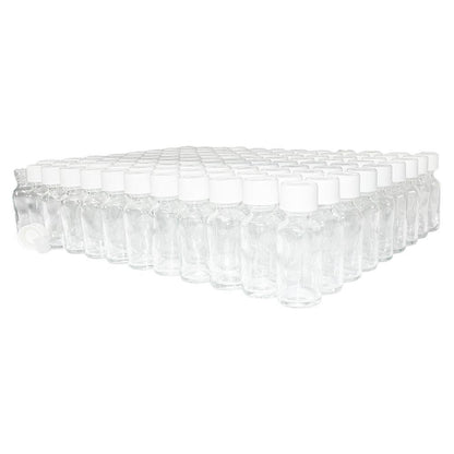 1 oz. Clear Boston Round with Reducer and White Child-Resistant Cap (20/400) (V8) (V6)