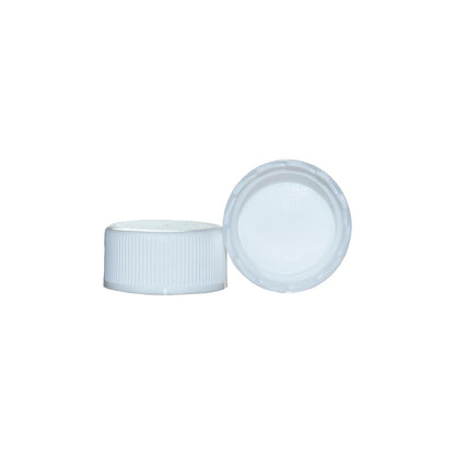 1 oz. Clear Boston Round with White Cap (20/400) (V23) (V1)