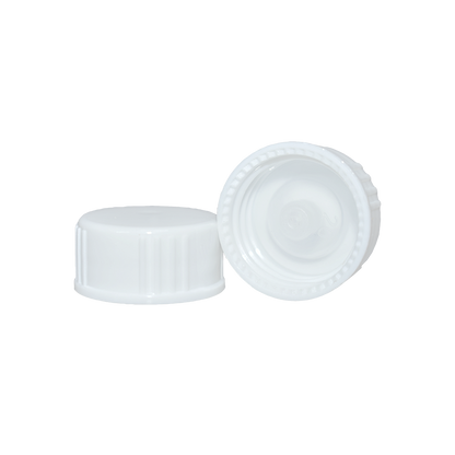1 oz. Clear Boston Round with White Cone Lined Cap (20/400) (V8) (V20)