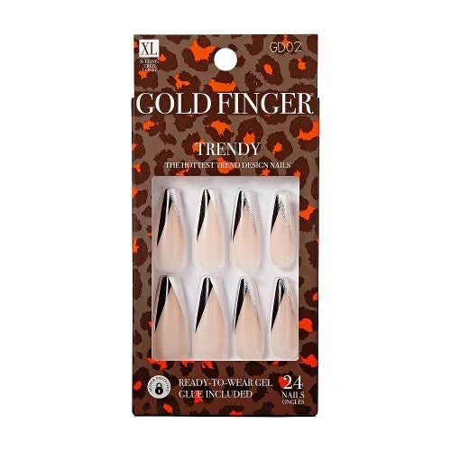 Gold finger Trendy nails. GD02