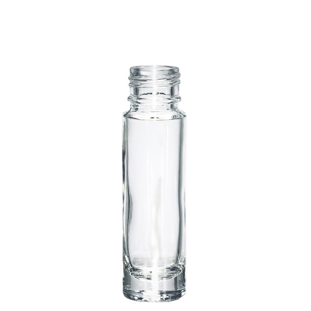 1/3 oz. (10 ml) Clear Glass Roll-on Bottle with Black Cap (Plastic Ball) (V1)