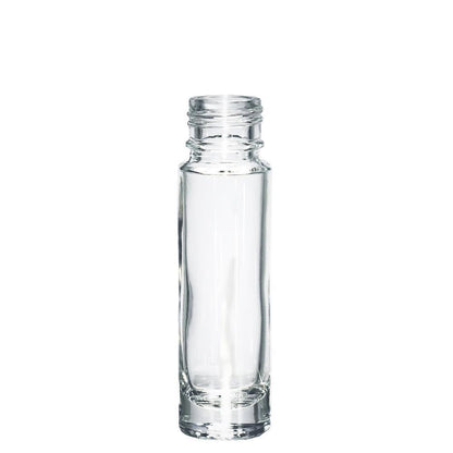 1/3 oz. (10 ml) Clear Glass Roll-on Bottle with Black Cap (Plastic Ball) (V1)