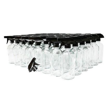 16 oz. Clear Boston Round with Black Trigger Sprayer (28/400) (V4) (V13)