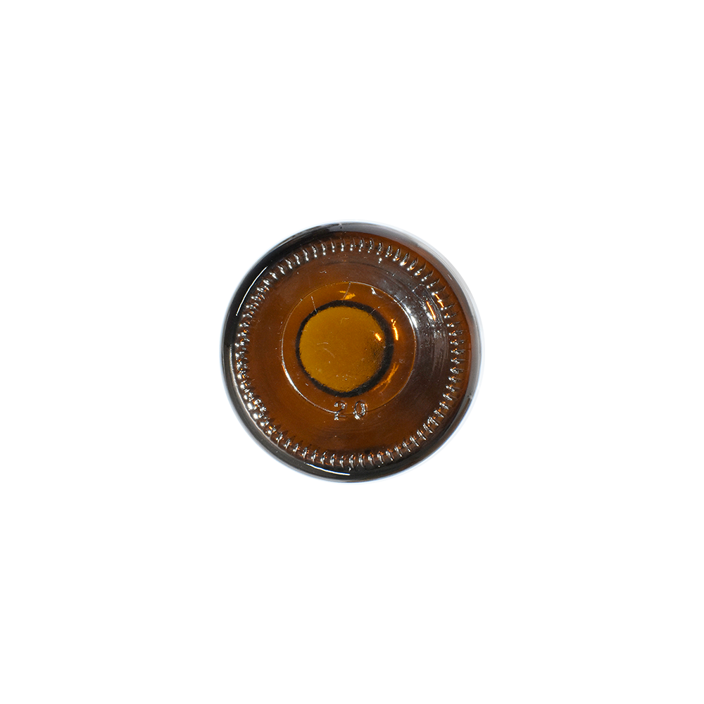 16 oz. Amber Boston Round with Black Poly Cone Cap (28/400) (V5) (V5)