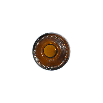 16 oz. Amber Boston Round with Black Poly Cone Cap (28/400) (V5) (V5)