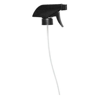 16 oz. Amber Boston Round with Black Poly Cone Caps and Black Trigger Sprayers (28/400) (V23) (V5) (V13)