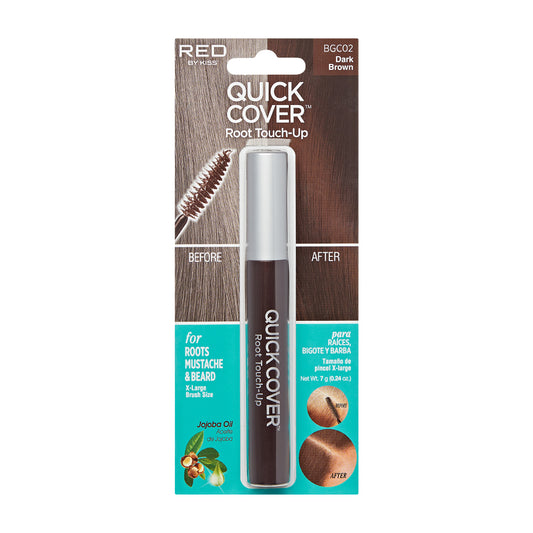 Red by kiss quick cover root touch up. Dark brown. BGC02