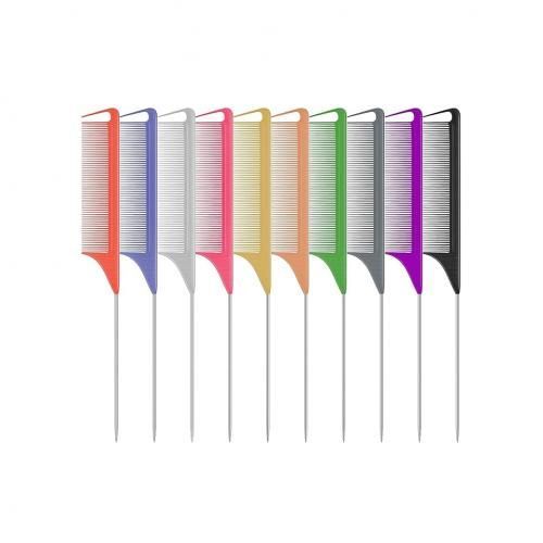 Dream World Parting Pin Tail Comb Assorted| 12Pcs| BR33034A