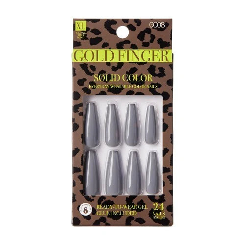 Gold finger Trendy nails. GC08