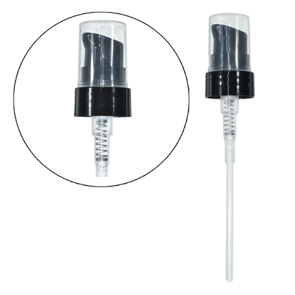 2 oz. Clear Boston Round with Black Treatment Pump (20/400) (V23) (V8)