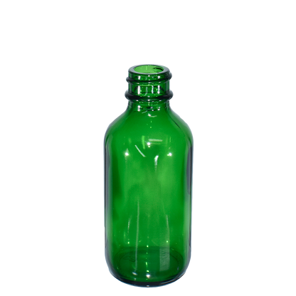 2 oz. Green Boston Round with Black Graduated Glass Dropper (20/400) (V23) (V20)