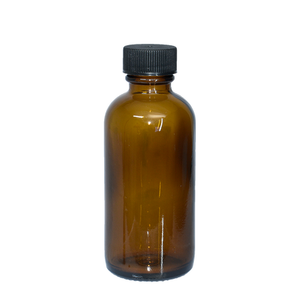 2 oz. Amber Boston Round with Black Cap (20/400) (V5) (V6)