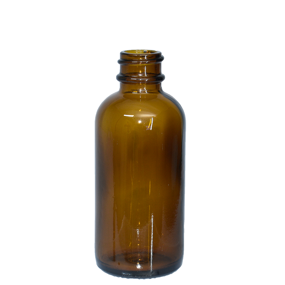 2 oz. Amber Boston Round with Black Cap (20/400) (V5) (V6)