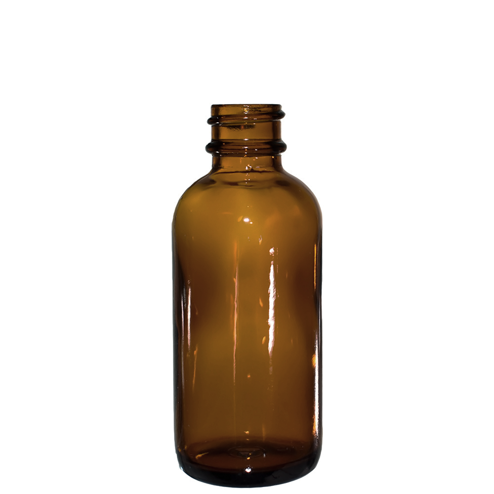 2 oz. Amber Boston Round with Black Child-Resistant Cap (20/400) (V5) (V6)