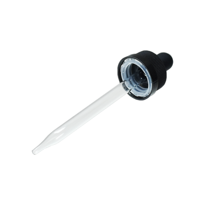 2 oz. Amber Boston Round with Black Child-Resistant Glass Dropper (20/400) (V8) (V8)