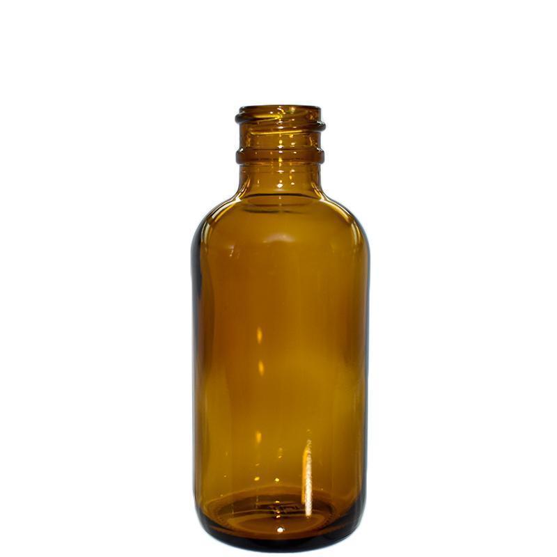 2 oz. Amber Boston Round with Black Cone Cap (20/400) (V4) (V20)