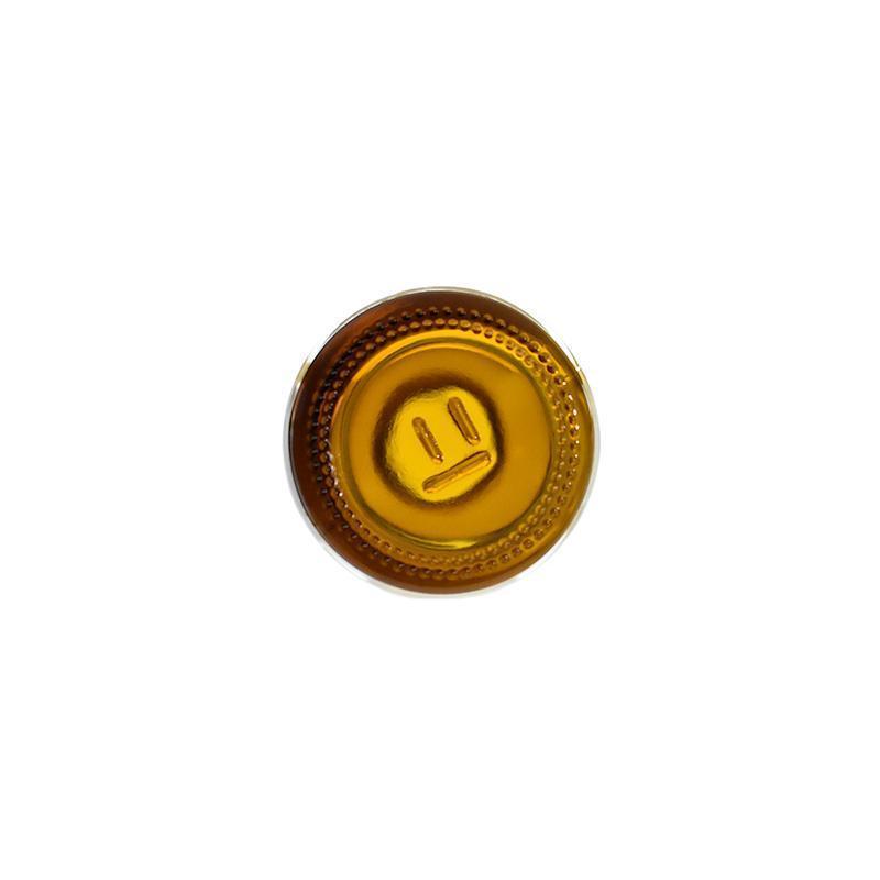 2 oz. Amber Boston Round with Black Cone Cap (20/400) (V4) (V20)