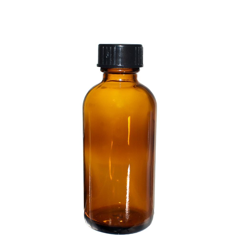 2 oz. Amber Boston Round with Black Cone Cap (20/400) (V5) (V20)