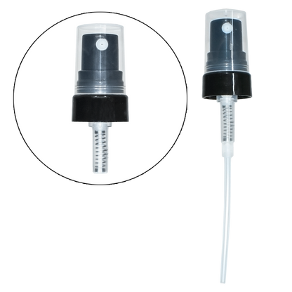 2 oz. Amber Boston Round with Black Fine-Mist Sprayer (.16 ml Per Spray) (20/400) (V23) (V20)