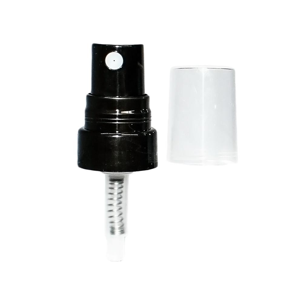 2 oz. Amber Boston Round with Black Fine-Mist Sprayer (.16 ml Per Spray) (20/400) (V5) (V20)