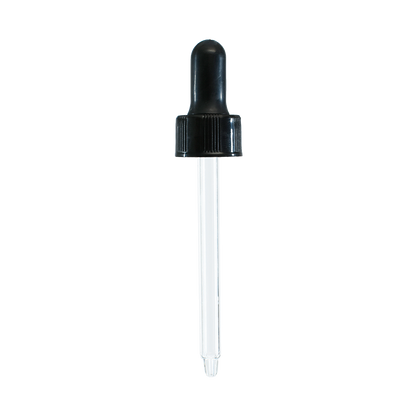 2 oz. Amber Boston Round with Black Nitrile Glass Dropper (20/400) (V8) (V5)