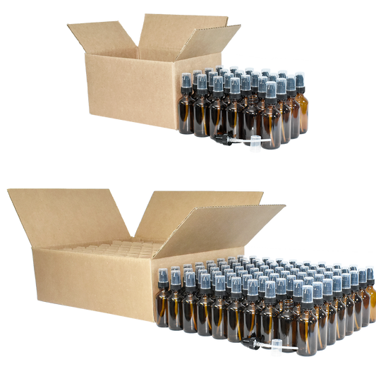 2 oz. Amber Boston Round with Black Treatment Pump (20/400) (V23) (V20)